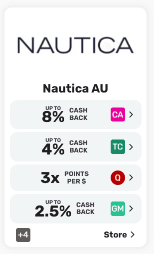 Cashback offer example for Nautica Cashback offer example for Nautica